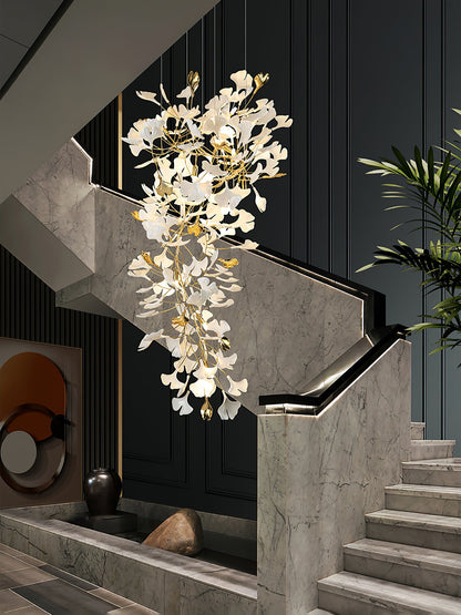 Gingko Drape Chandelier - Elegant Design with Adjustable Brightness