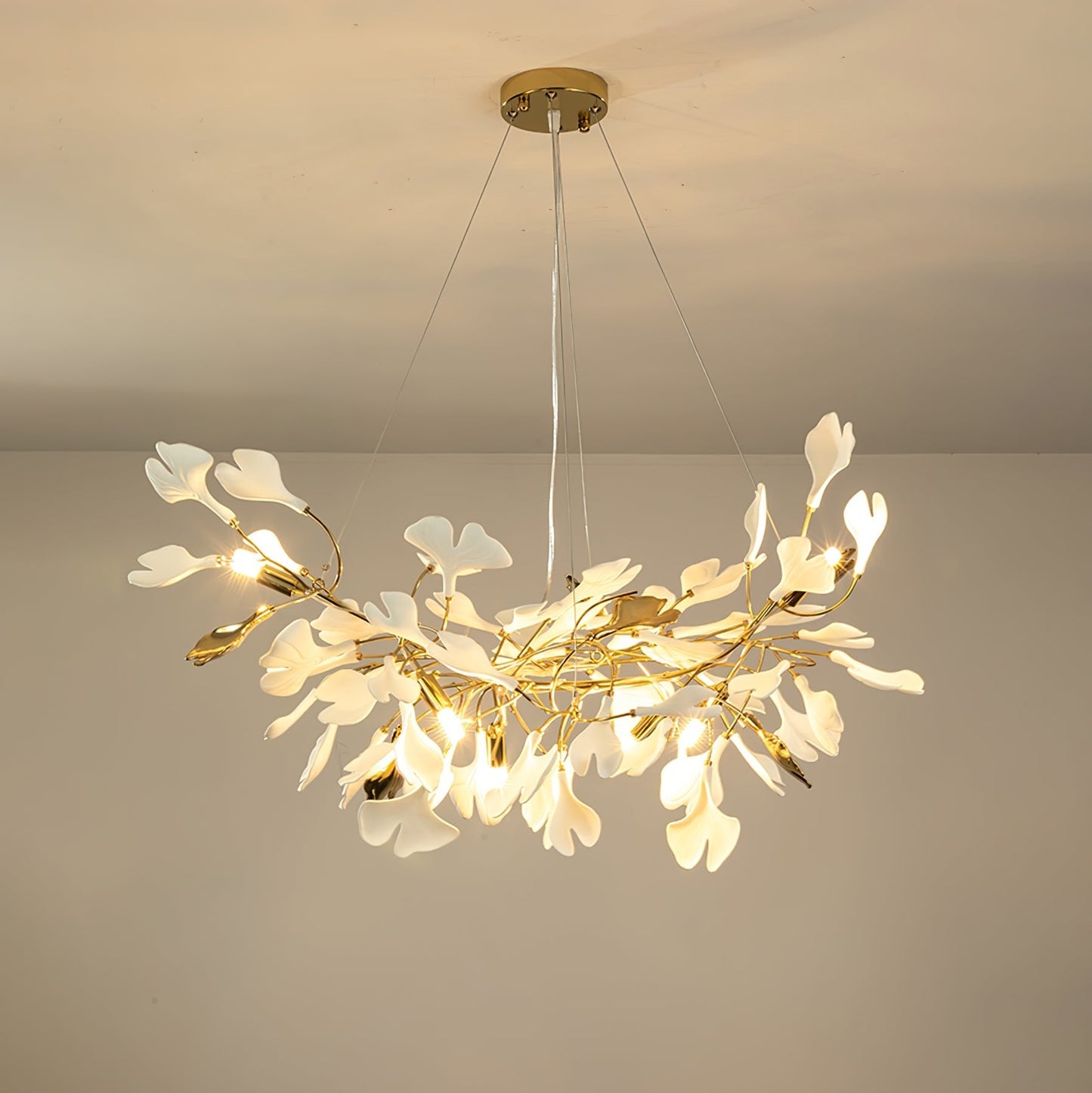Gingko Drape Chandelier - Elegant Design with Adjustable Brightness
