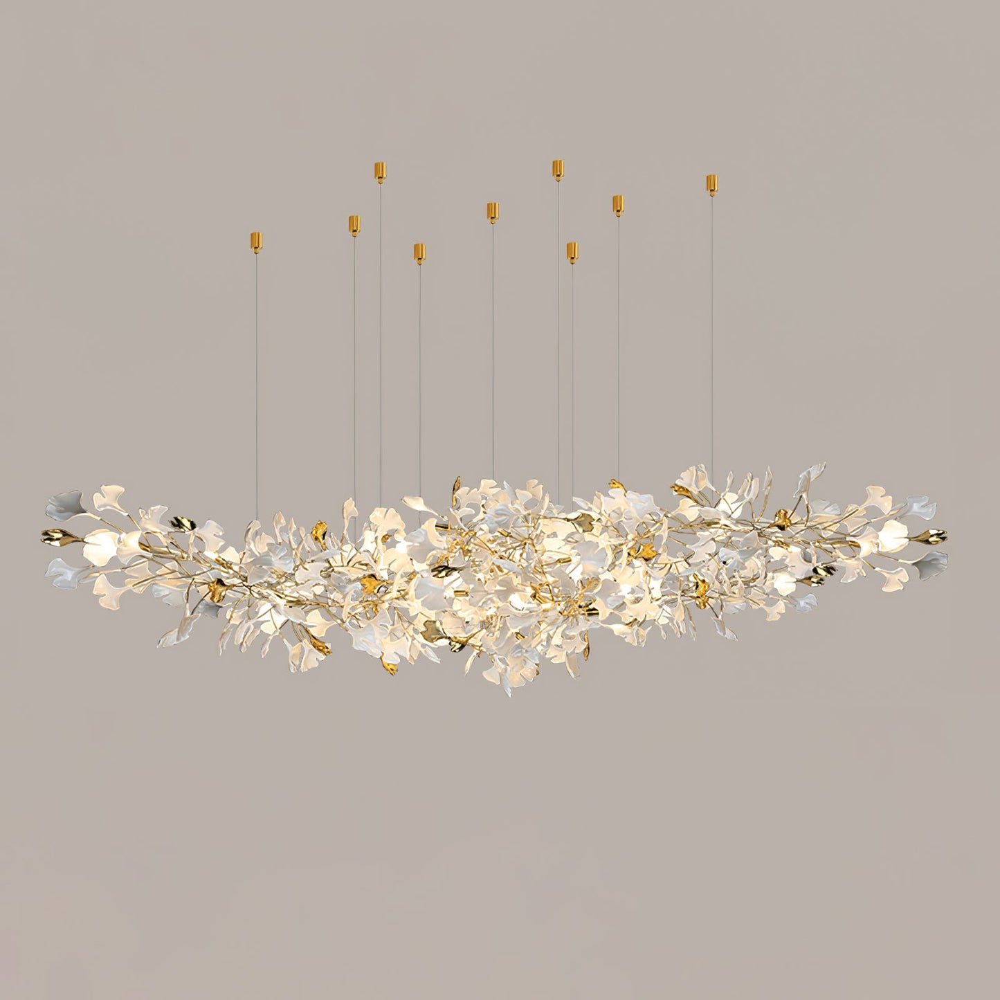 Gingko Drape Chandelier - Elegant Design with Adjustable Brightness