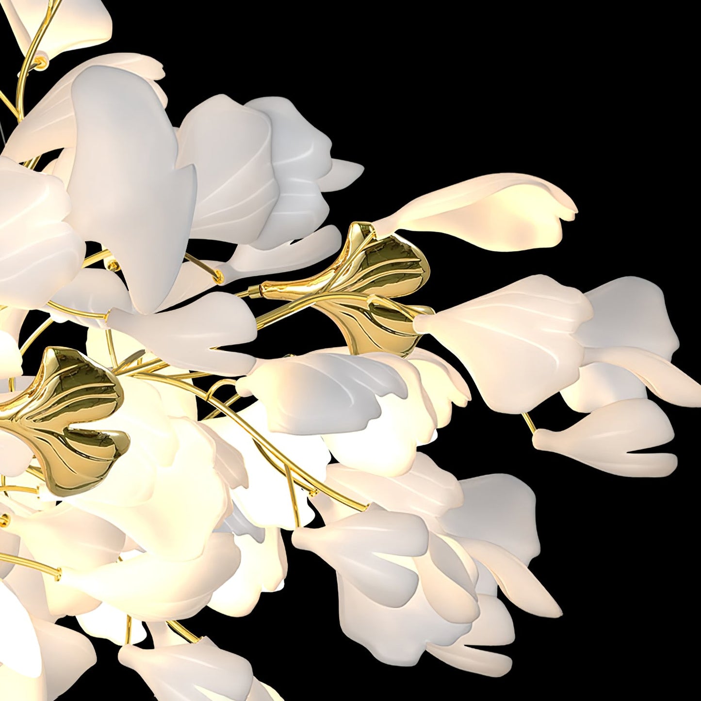 Gingko Drape Chandelier - Elegant Design with Adjustable Brightness