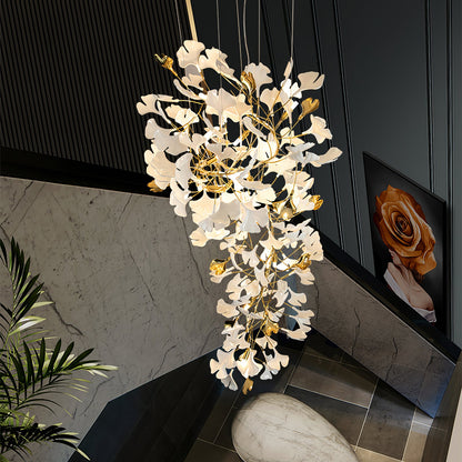 Gingko Drape Chandelier - Elegant Design with Adjustable Brightness