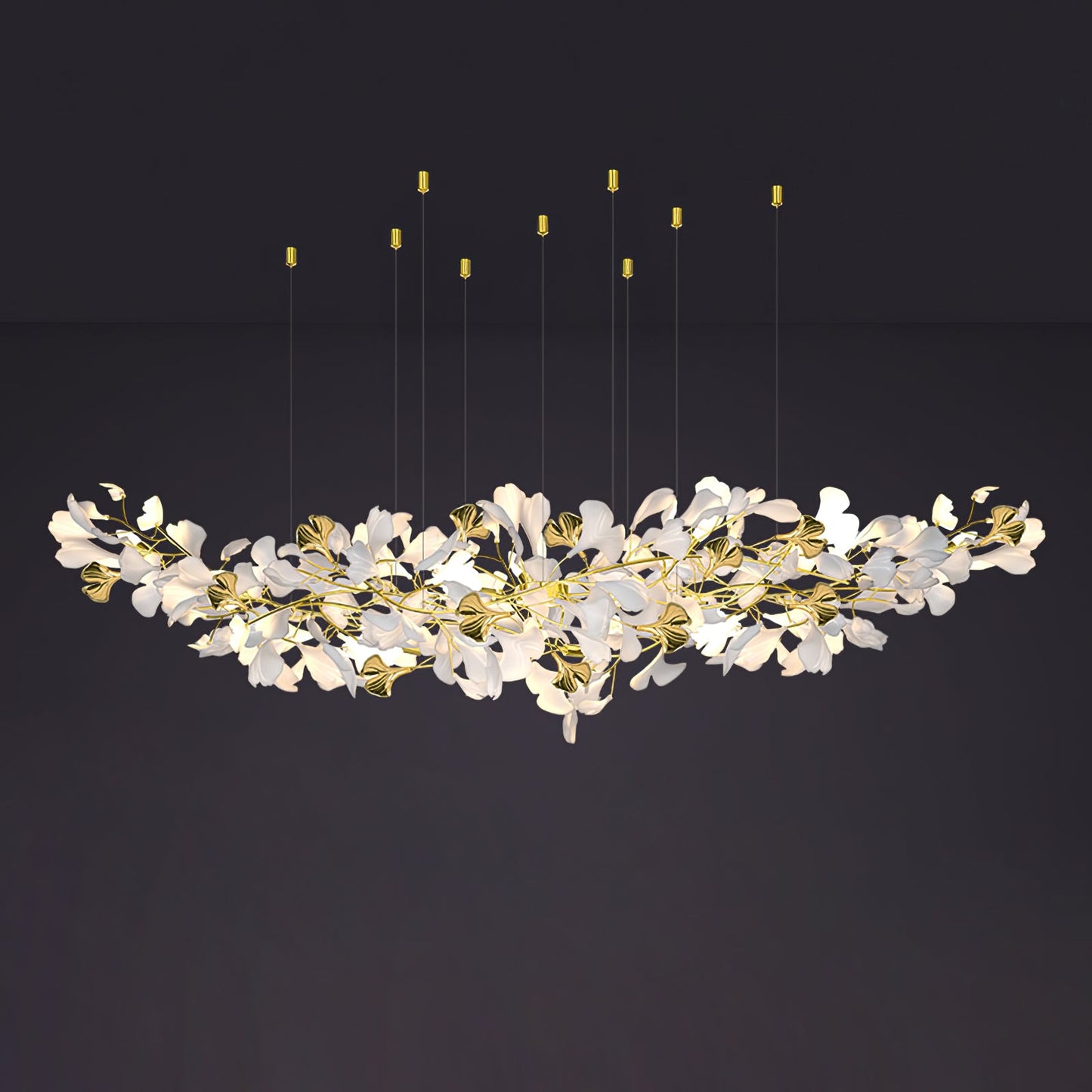 Gingko Drape Chandelier - Elegant Design with Adjustable Brightness