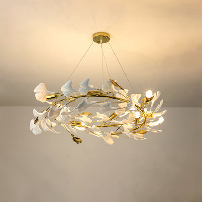 Gingko Drape Chandelier - Elegant Design with Adjustable Brightness