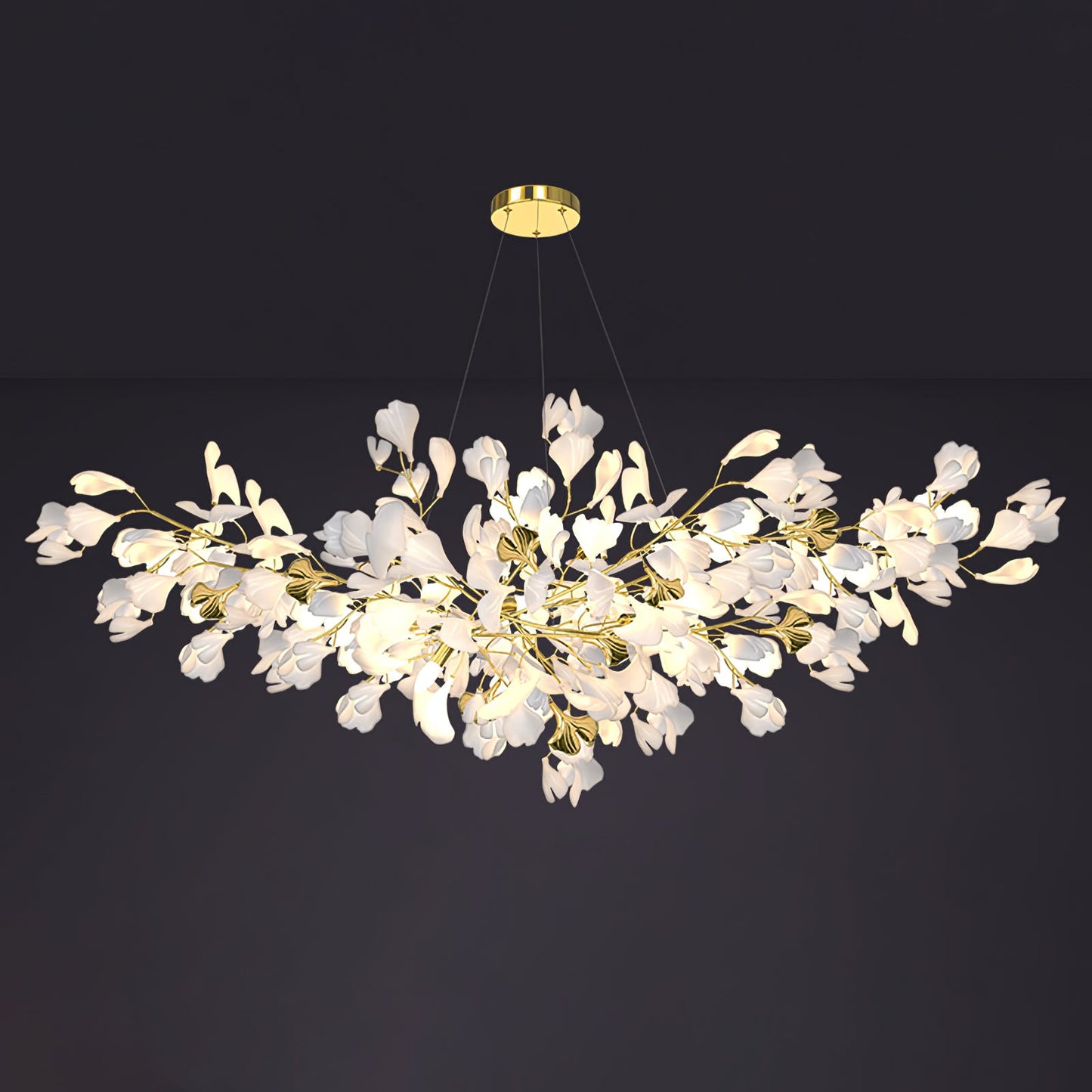 Gingko Drape Chandelier - Elegant Design with Adjustable Brightness