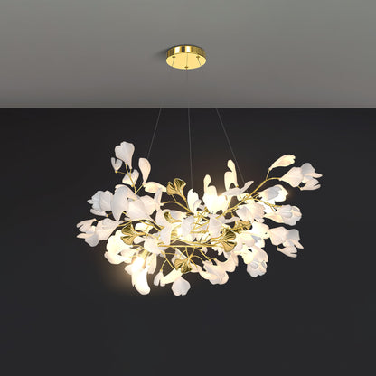 Gingko Drape Chandelier - Elegant Design with Adjustable Brightness