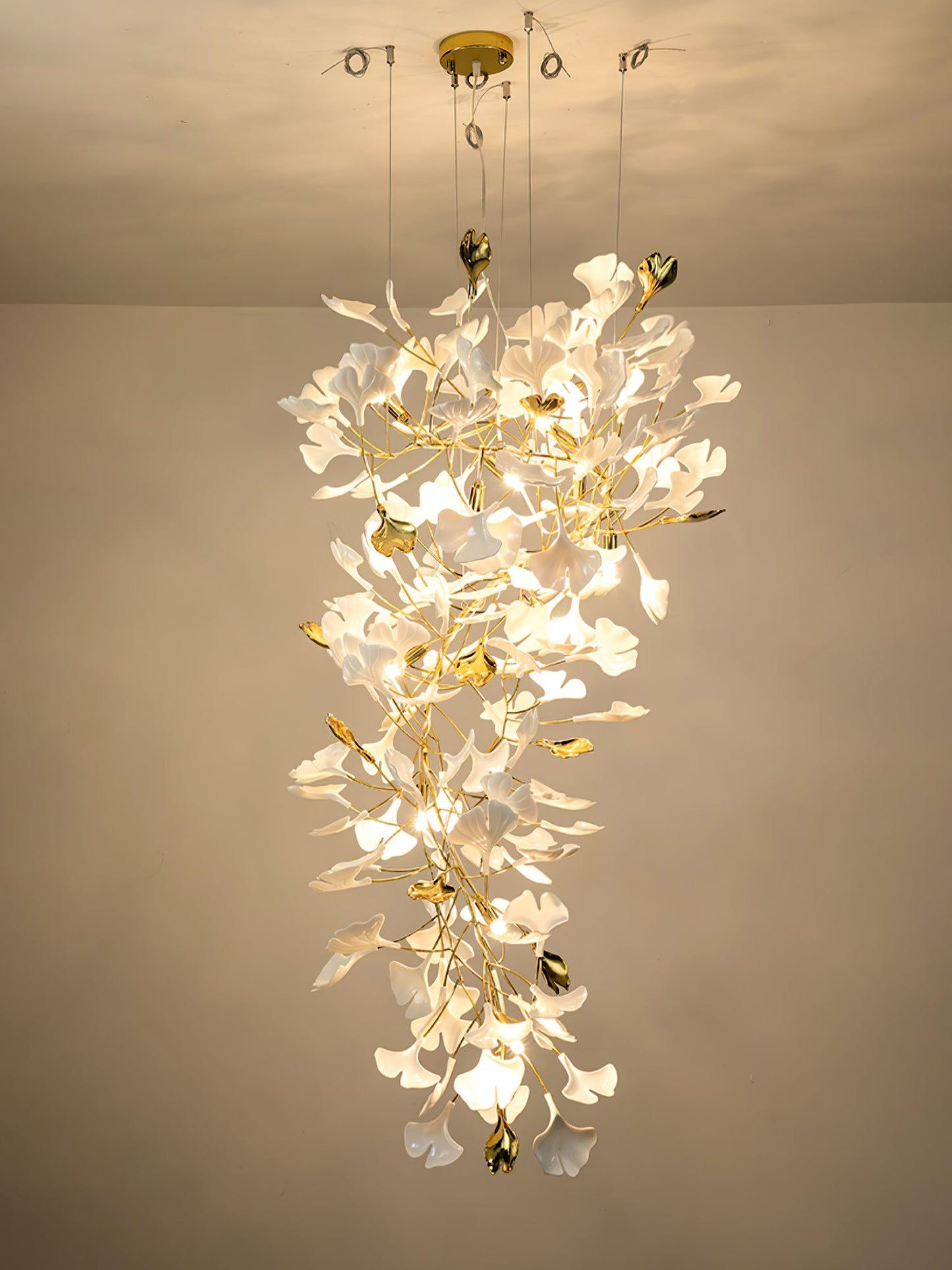 Gingko Drape Chandelier - Elegant Design with Adjustable Brightness