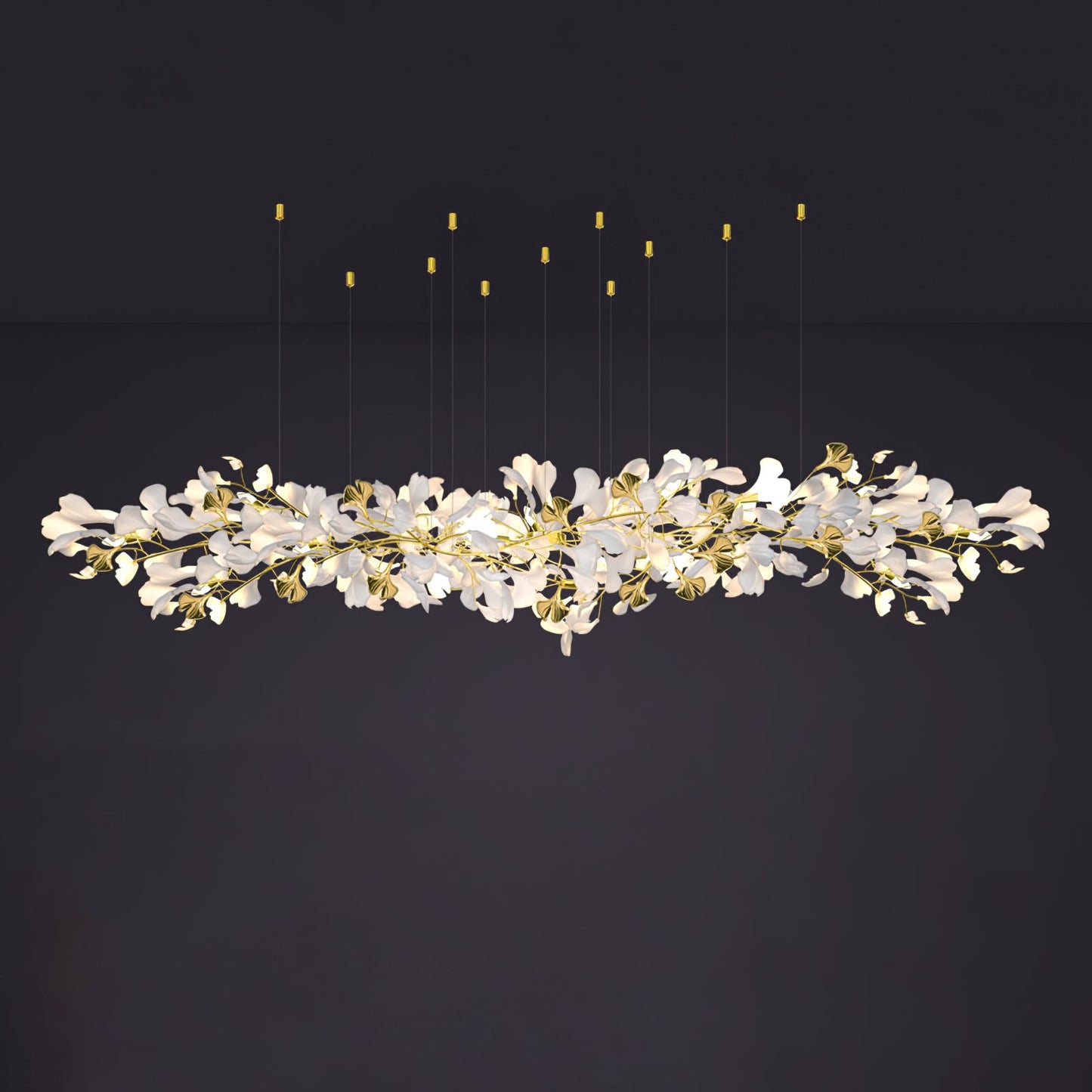 Gingko Drape Chandelier - Elegant Design with Adjustable Brightness