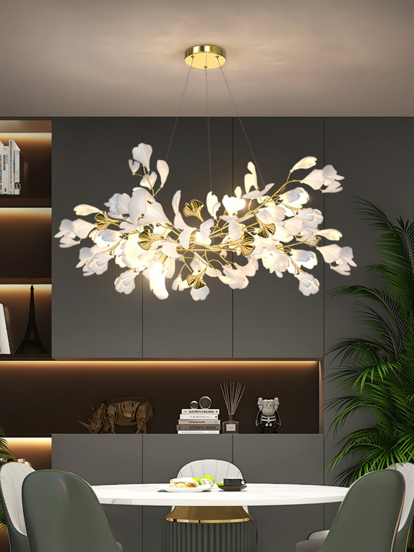 Gingko Drape Chandelier - Elegant Design with Adjustable Brightness