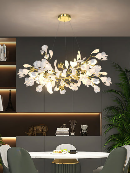 Gingko Drape Chandelier - Elegant Design with Adjustable Brightness