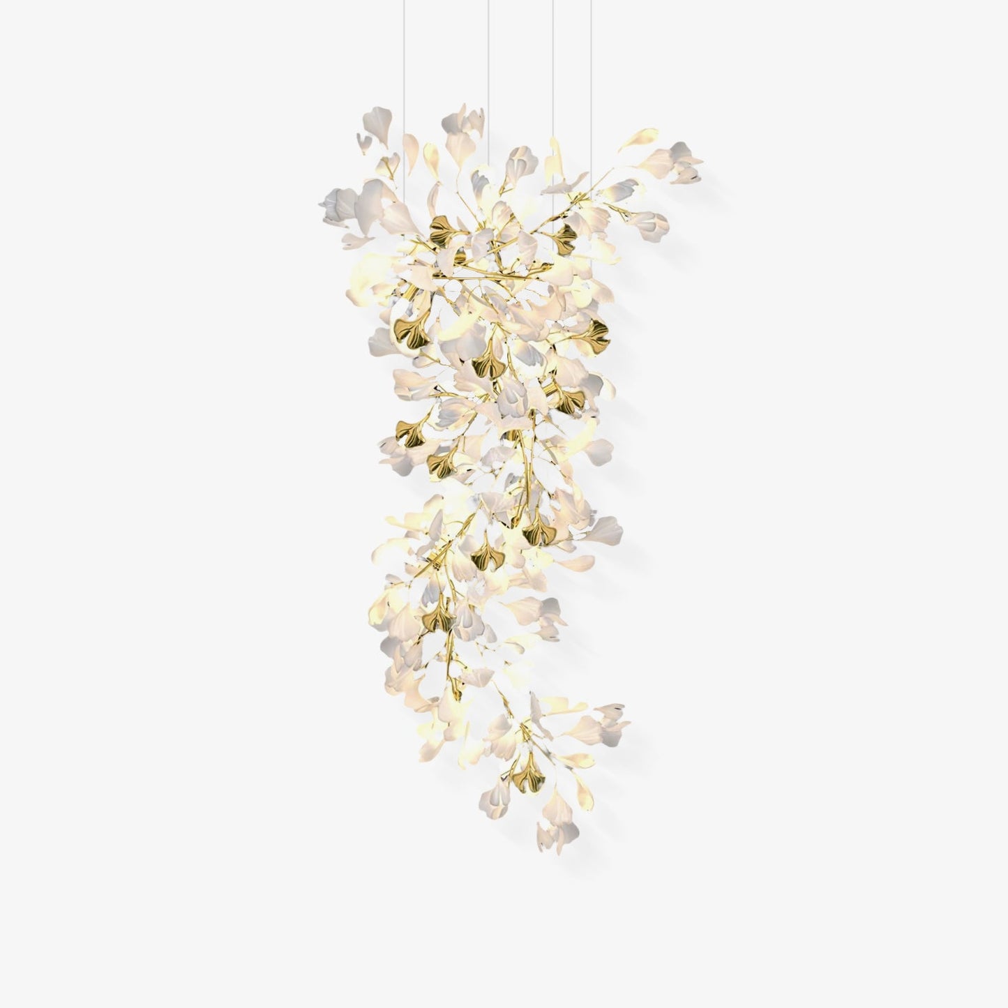 Gingko Drape Chandelier - Elegant Design with Adjustable Brightness