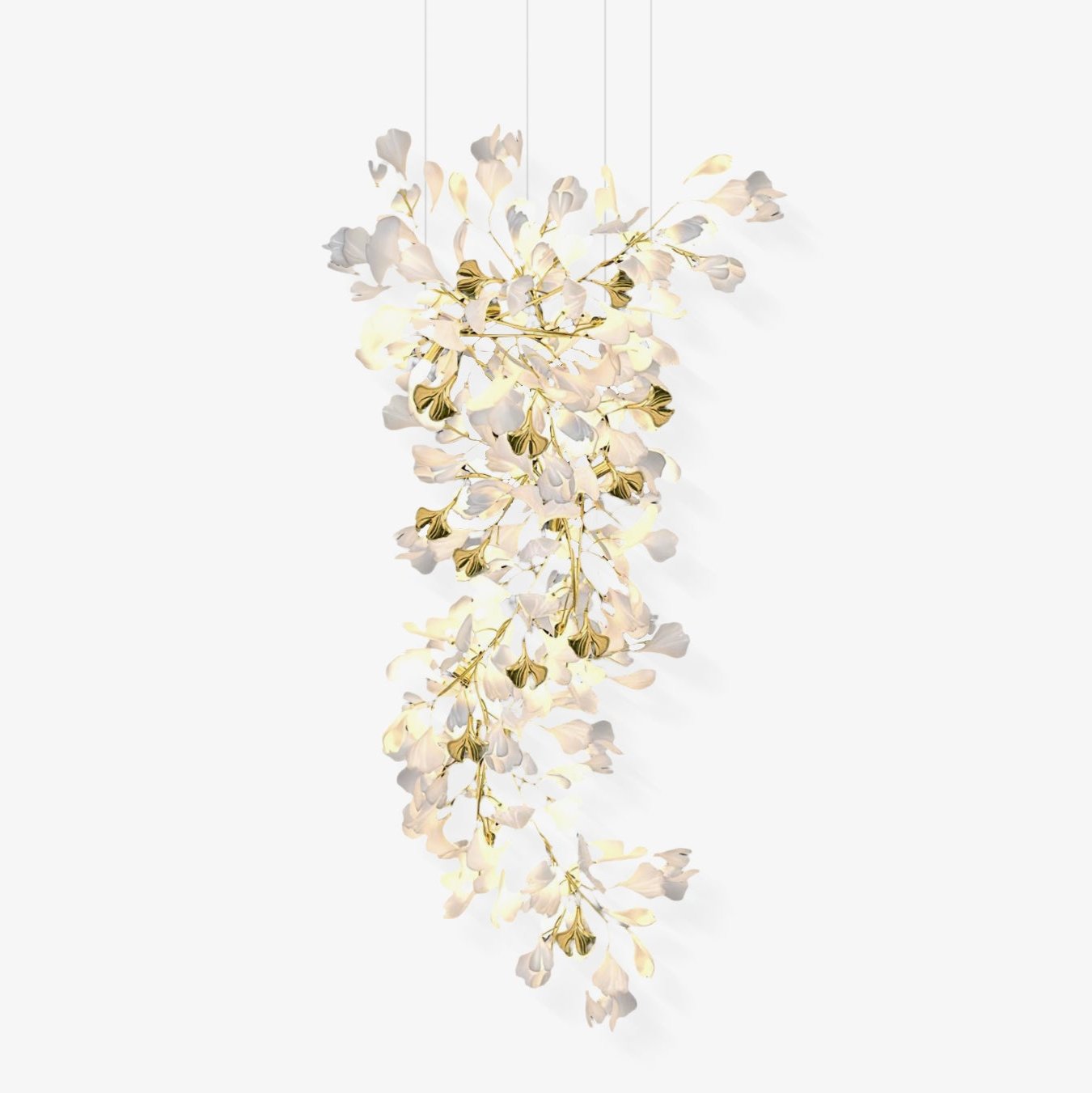 Gingko Drape Chandelier - Elegant Design with Adjustable Brightness