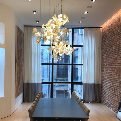 Gingko Leaves Chandelier - Elegant Design with Adjustable Brightness