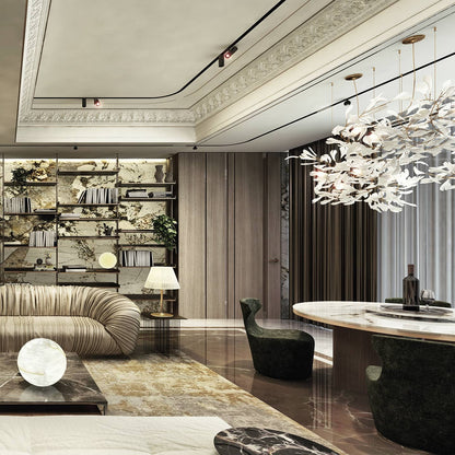 Gingko Leaves Chandelier - Elegant Design with Adjustable Brightness