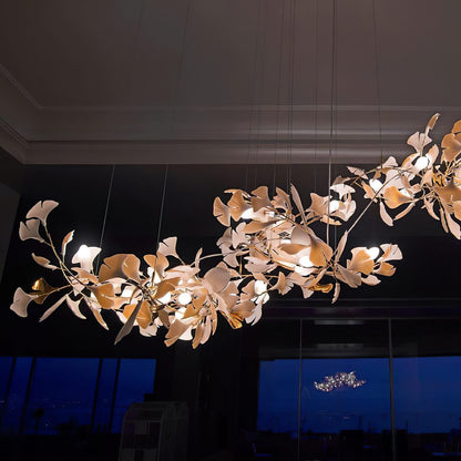Gingko Leaves Chandelier - Elegant Design with Adjustable Brightness