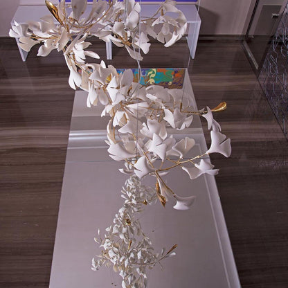 Gingko Vortex Modern Chandelier - Adjustable LED Lighting & Unique Des