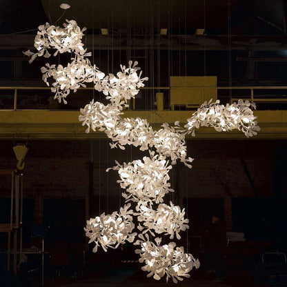 Gingko Vortex Modern Chandelier - Adjustable LED Lighting & Unique Des