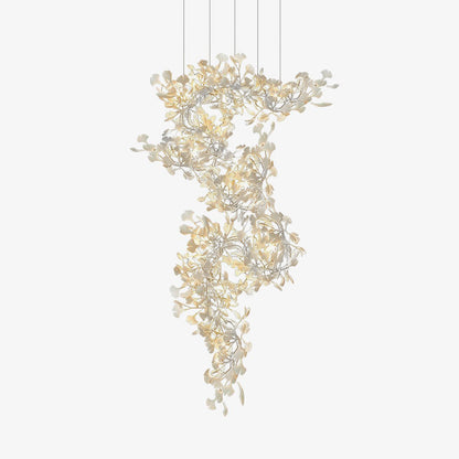 Gingko Vortex Modern Chandelier - Adjustable LED Lighting & Unique Des