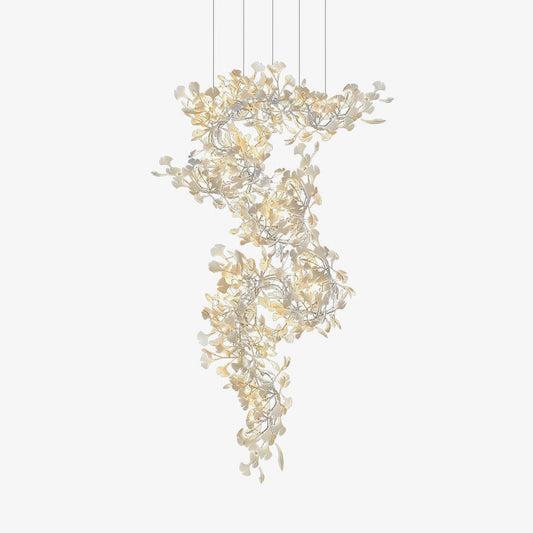 Gingko Vortex Modern Chandelier - Adjustable LED Lighting & Unique Des