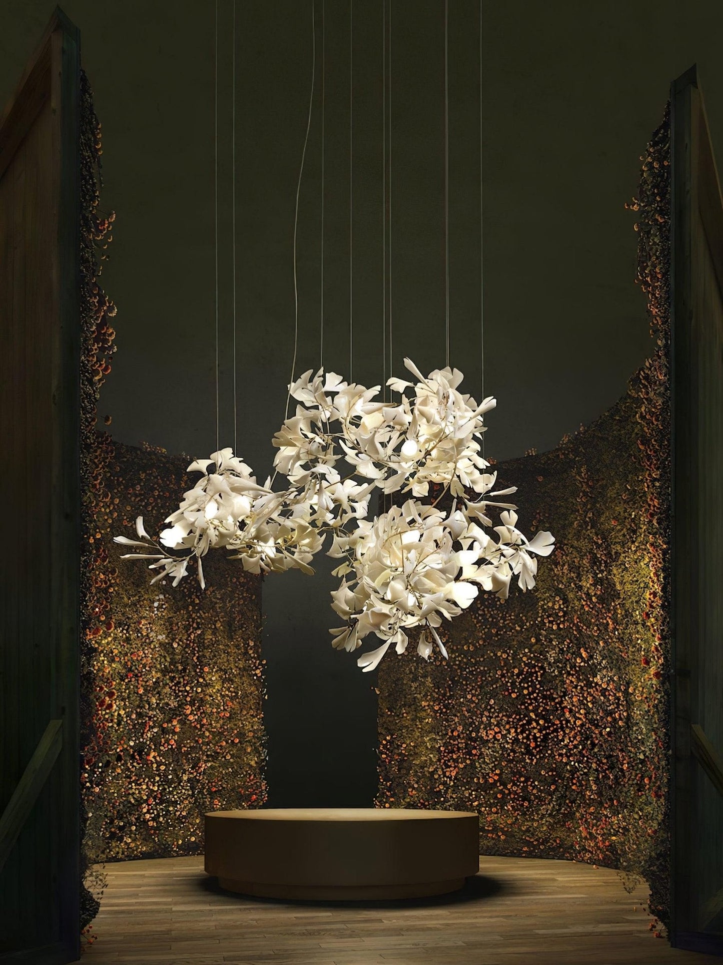 Gingko Vortex Modern Chandelier - Adjustable LED Lighting & Unique Des