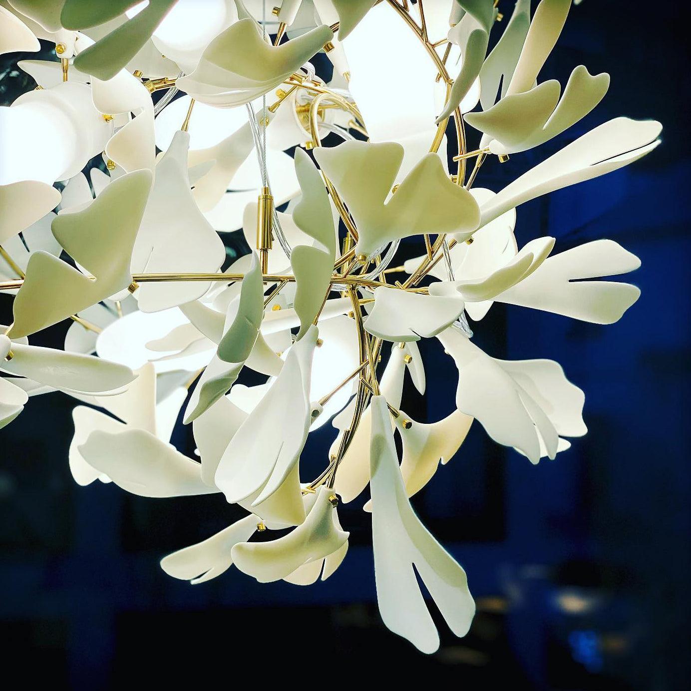 Gingko Vortex Modern Chandelier - Adjustable LED Lighting & Unique Des