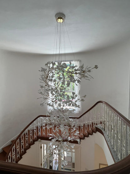 Gingko Vortex Modern Chandelier - Adjustable LED Lighting & Unique Des
