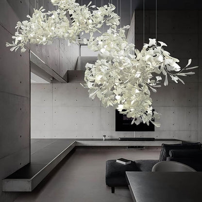 Gingko Chandelier C - Elegant Design with Adjustable Height & LED Ligh