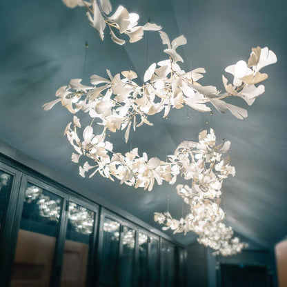 Gingko Chandelier C - Elegant Design with Adjustable Height & LED Ligh