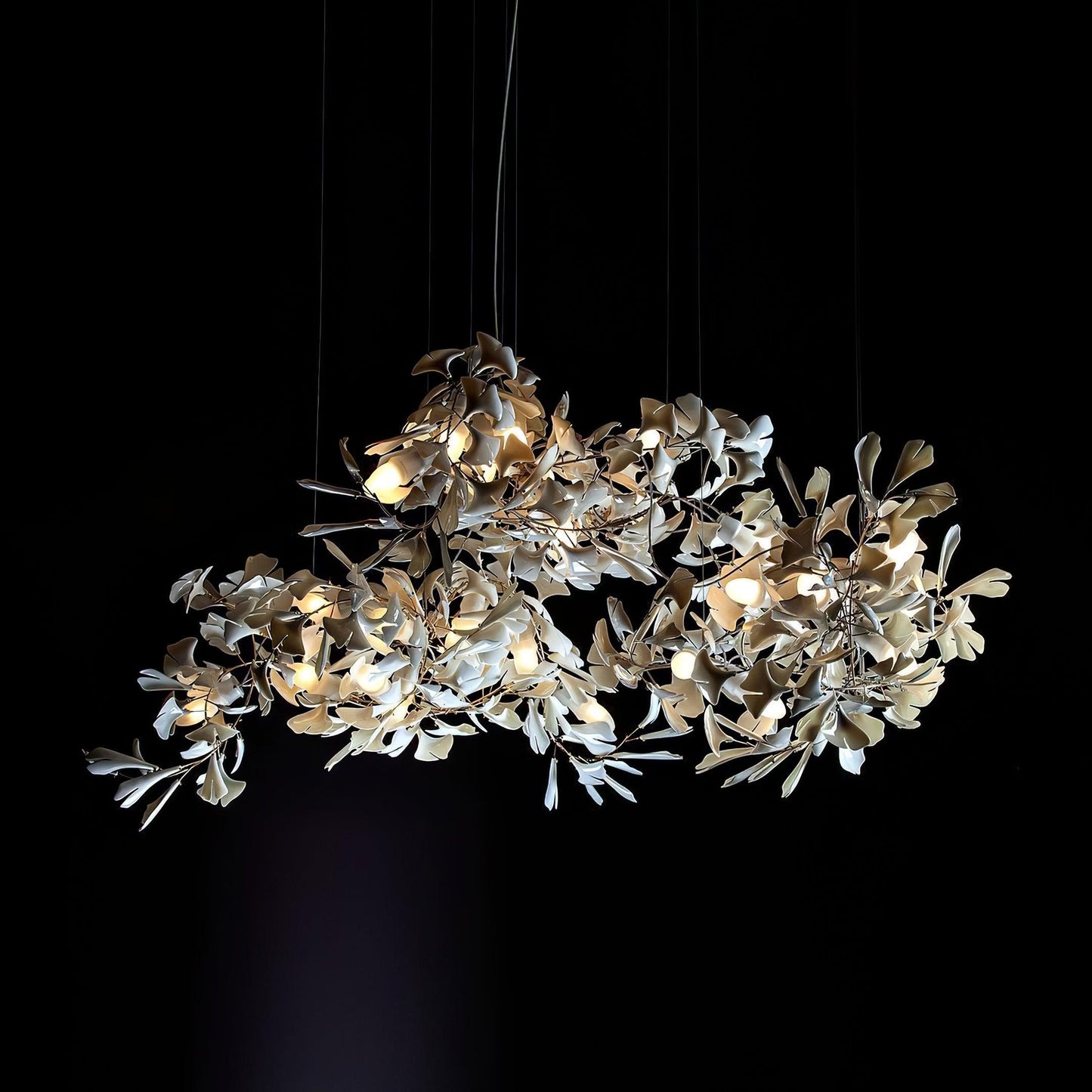 Gingko Chandelier C - Elegant Design with Adjustable Height & LED Ligh