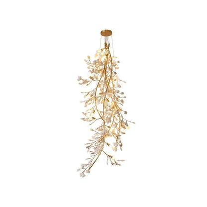 Gingko Cascade Branch Chandelier - Modern Design, Adjustable Height