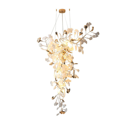 Ginkgo Vine Chandelier - Elegant Design with Adjustable Height & LED L