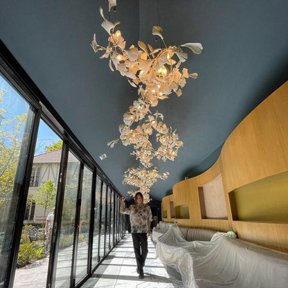Gingko Combination Chandelier - Adjustable Height, Energy-Efficient LE