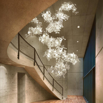 Gingko Combination Chandelier - Adjustable Height, Energy-Efficient LE
