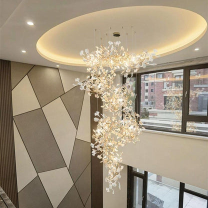 Gingko Combination Chandelier - Adjustable Height, Energy-Efficient LE