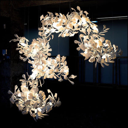 Gingko Combination Chandelier - Adjustable Height, Energy-Efficient LE