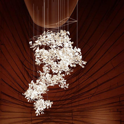 Gingko Combination Chandelier - Adjustable Height, Energy-Efficient LE