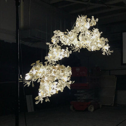 Gingko Combination Chandelier - Adjustable Height, Energy-Efficient LE