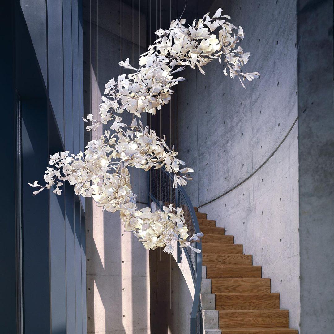 Gingko Combination Chandelier - Adjustable Height, Energy-Efficient LE