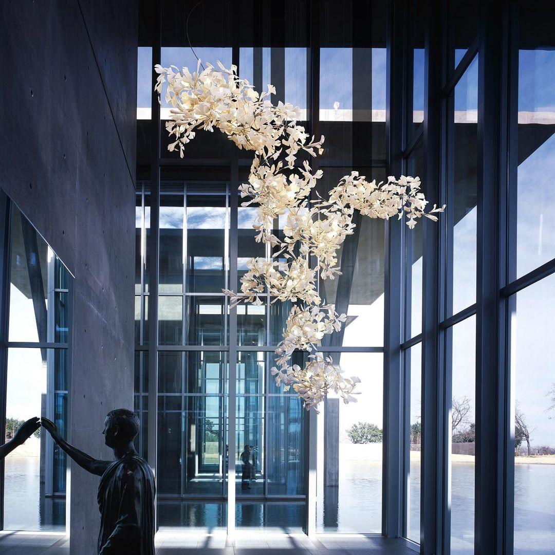 Gingko Combination Chandelier - Adjustable Height, Energy-Efficient LE