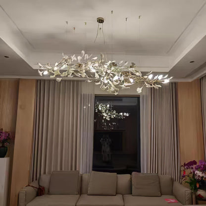 Horizon Bloom Ginkgo Chandelier - Elegant Design & Adjustable Height