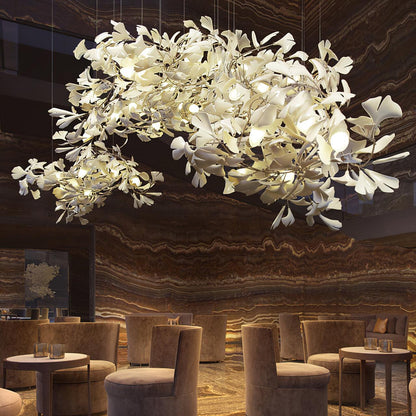 Horizon Bloom Ginkgo Chandelier - Elegant Design & Adjustable Height