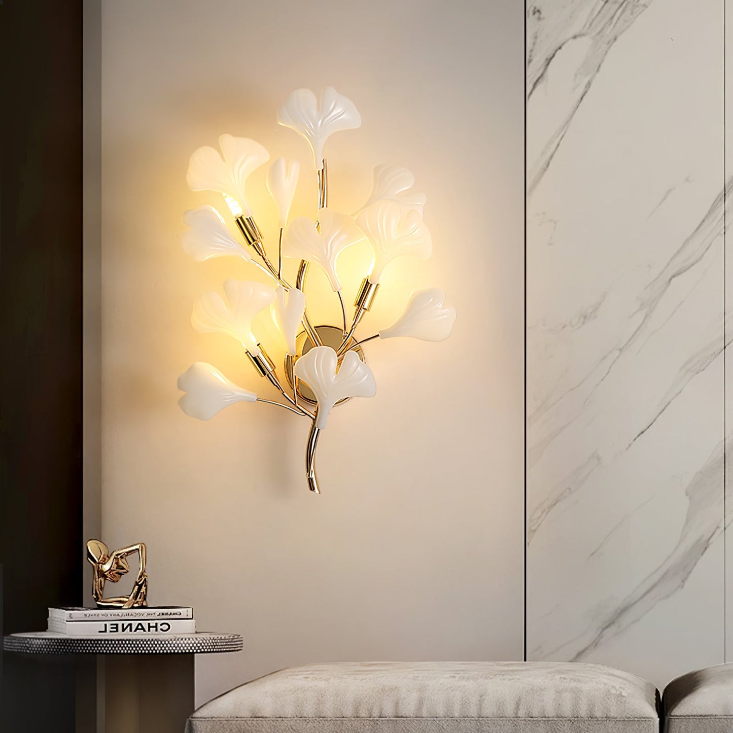 Gingko Modern Wall Lamp - LED Illumination & Adjustable Brightness