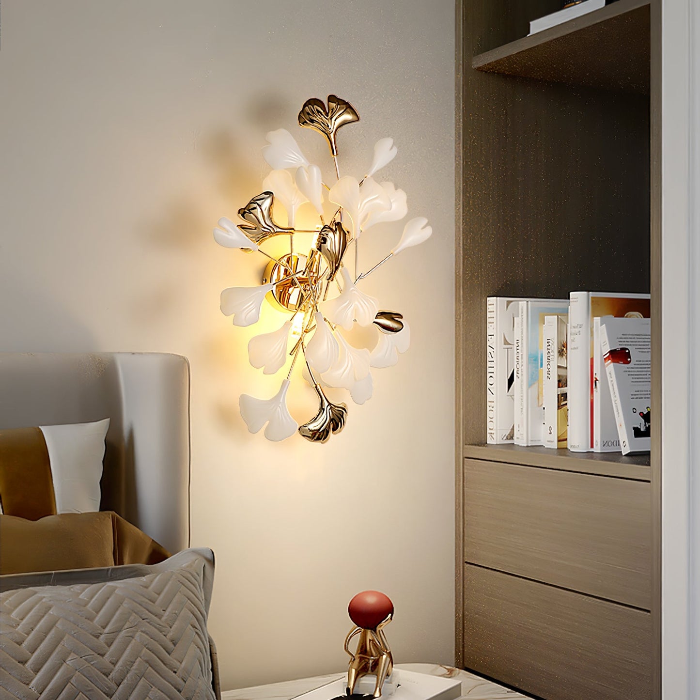 Gingko Modern Wall Lamp - LED Illumination & Adjustable Brightness
