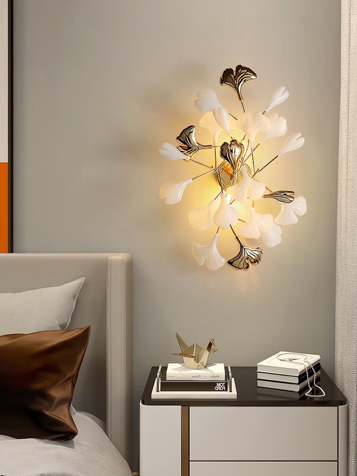 Gingko Modern Wall Lamp - LED Illumination & Adjustable Brightness
