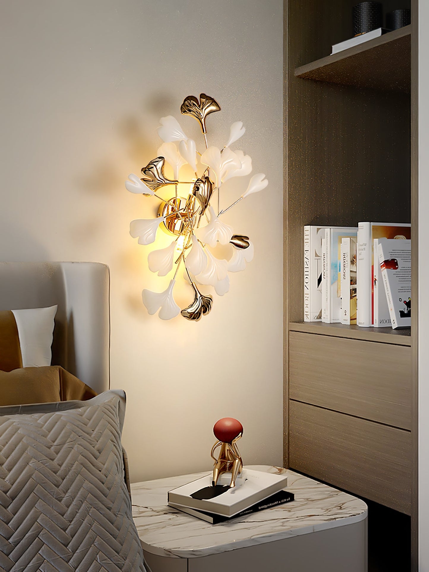 Gingko Modern Wall Lamp - LED Illumination & Adjustable Brightness