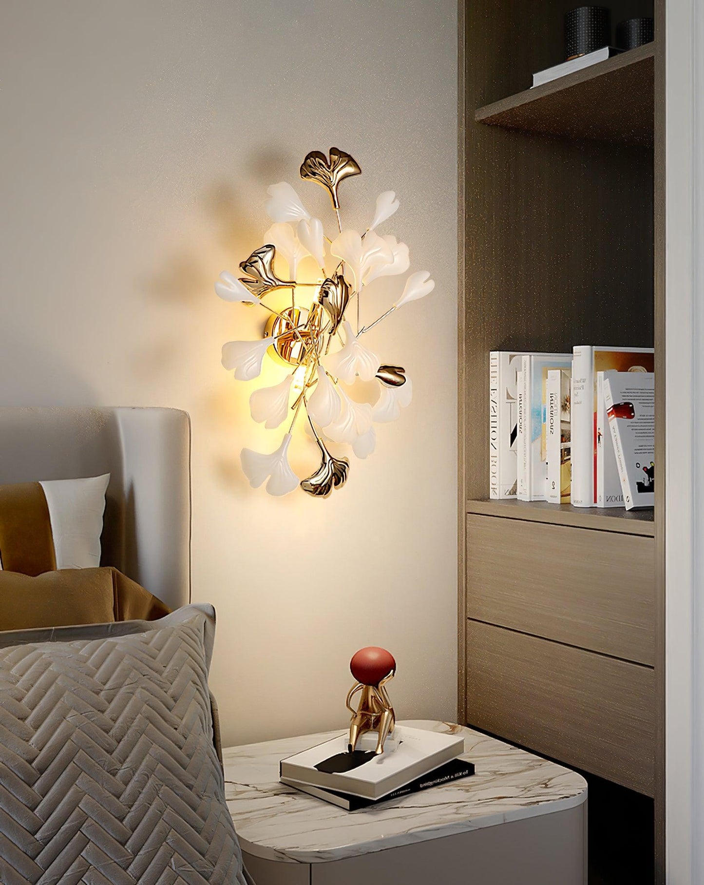 Gingko Modern Wall Lamp - LED Illumination & Adjustable Brightness