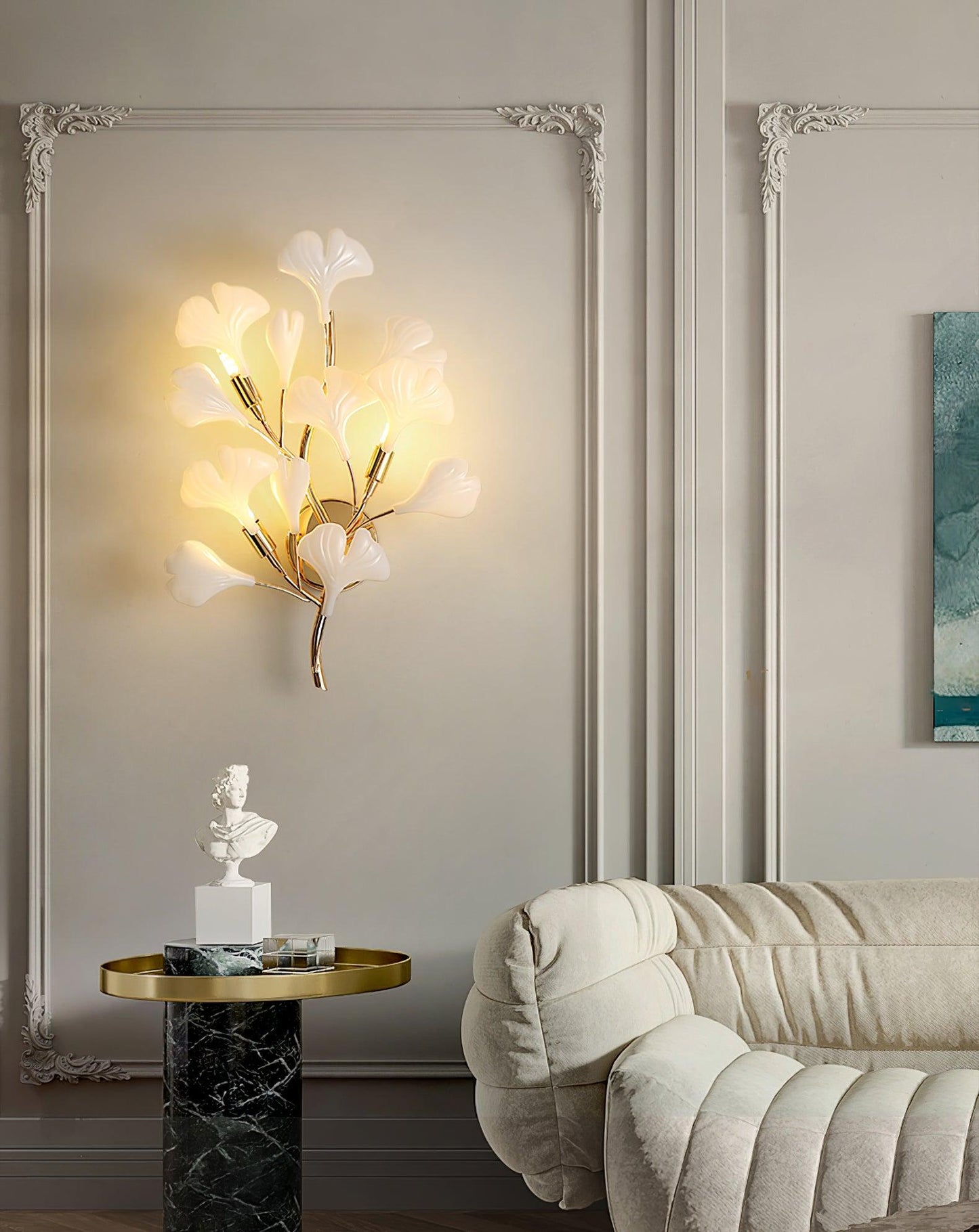 Gingko Modern Wall Lamp - LED Illumination & Adjustable Brightness