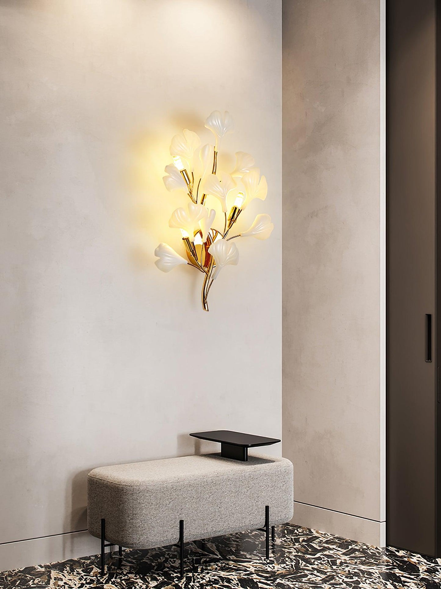 Gingko Modern Wall Lamp - LED Illumination & Adjustable Brightness