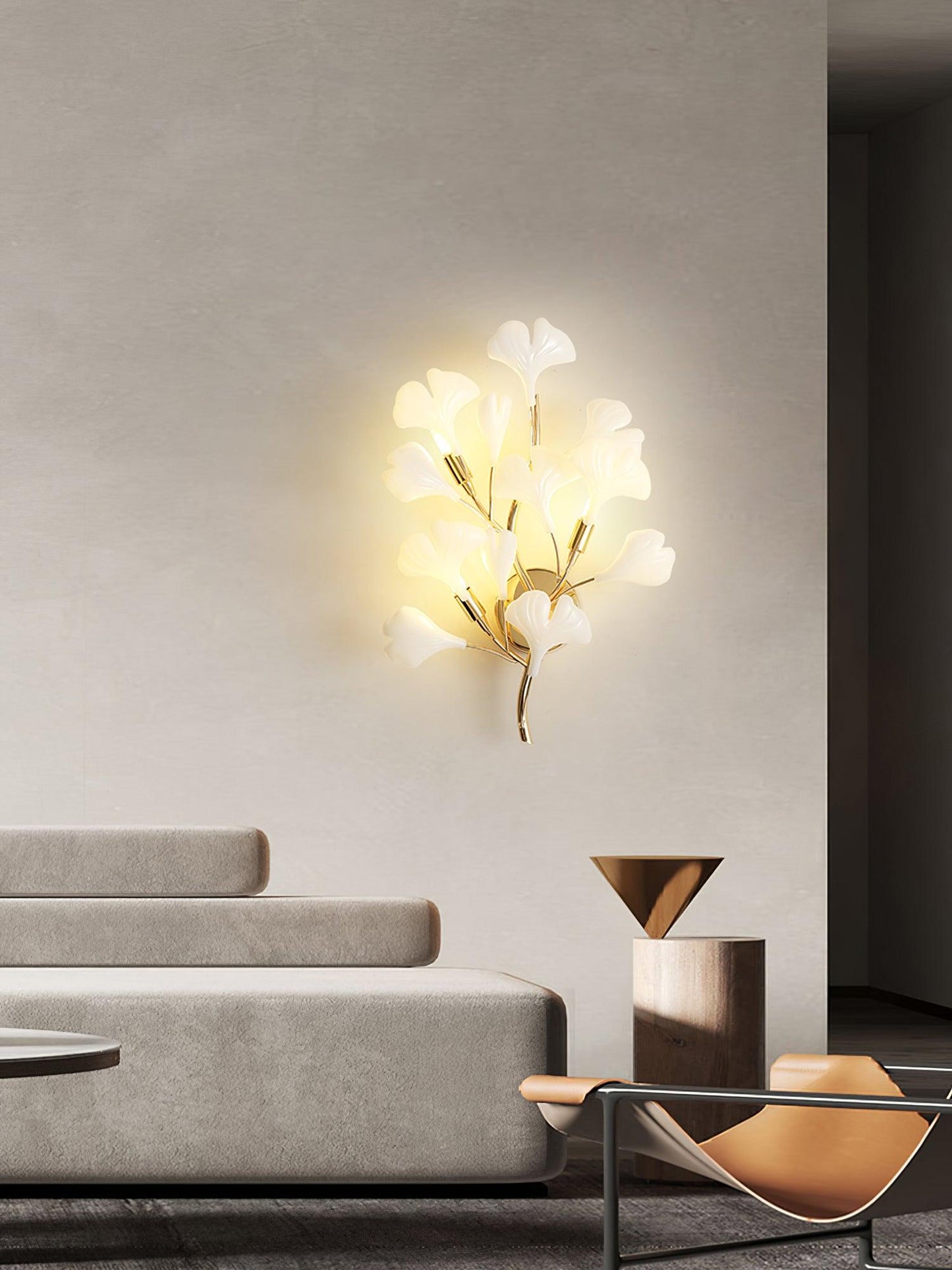 Gingko Modern Wall Lamp - LED Illumination & Adjustable Brightness