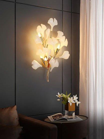 Gingko Modern Wall Lamp - LED Illumination & Adjustable Brightness