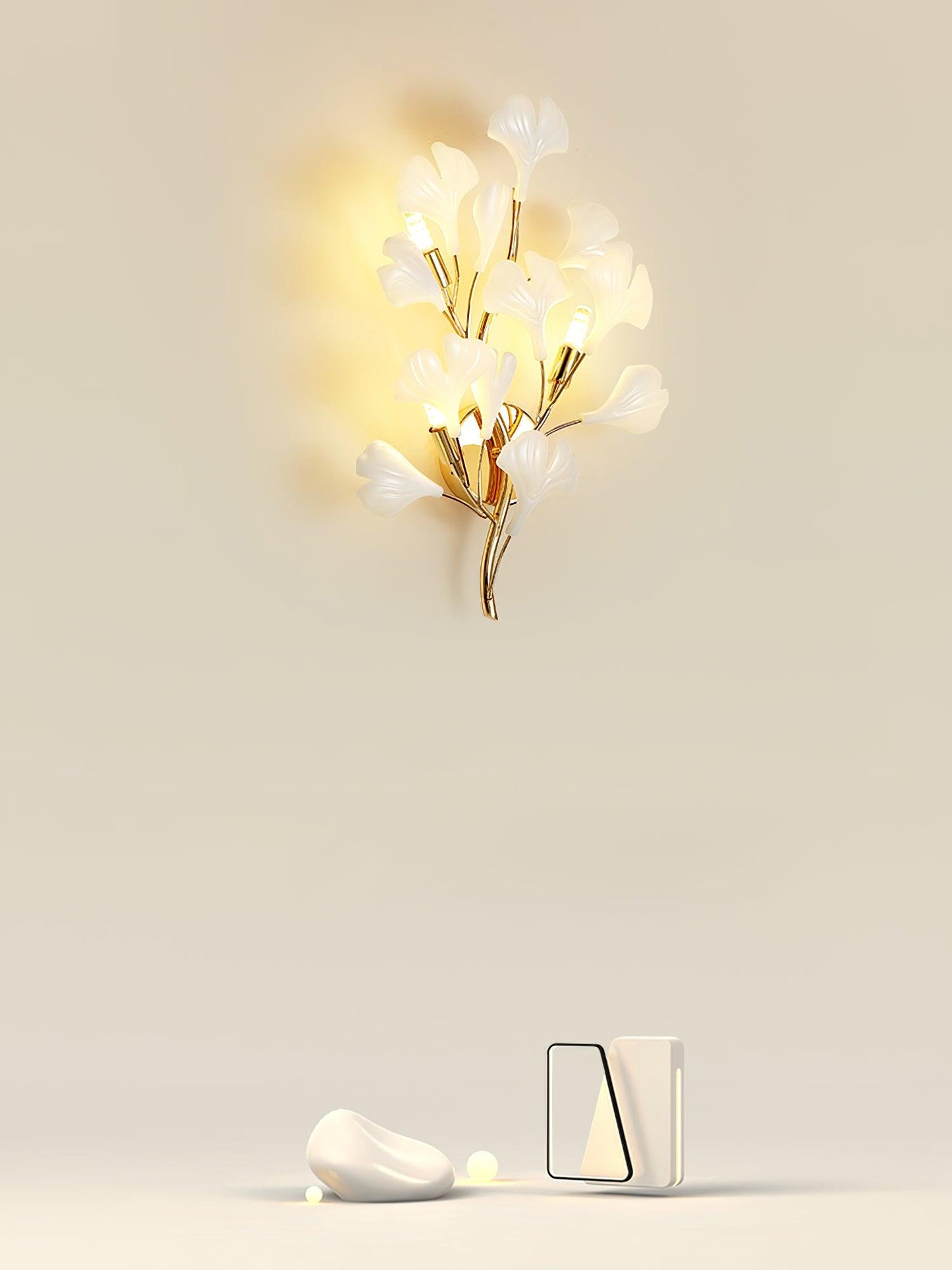 Gingko Modern Wall Lamp - LED Illumination & Adjustable Brightness